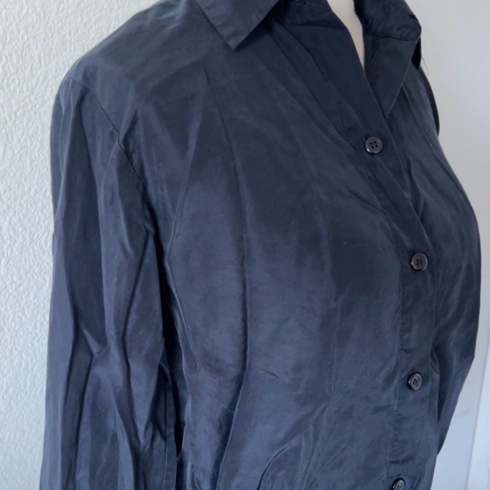 Navy Button Down Top - image 2